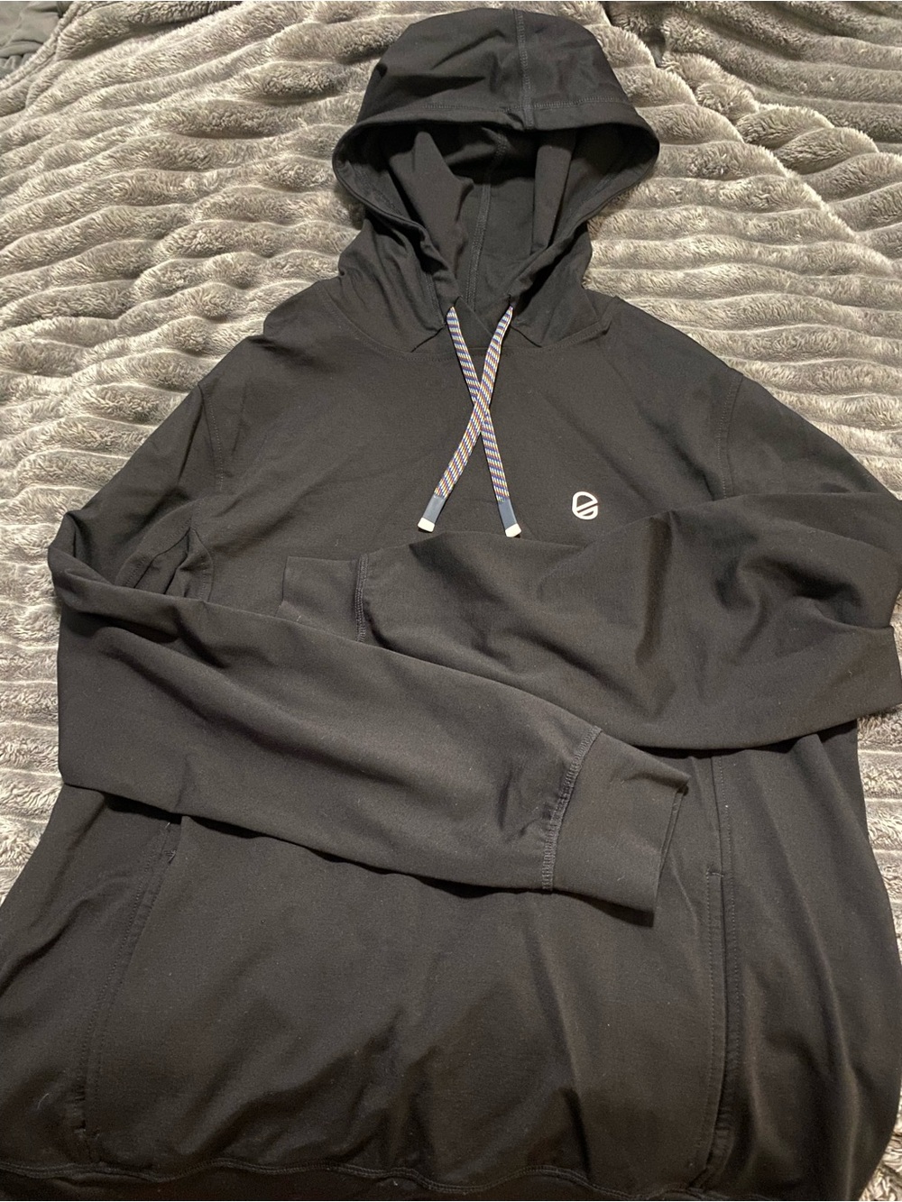EXTRACURRICULAR Black Hoodie with Multicolor Braided Drawcord